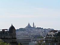 Paris, Buttes Chaumont, vue sur le Sacre Coeur